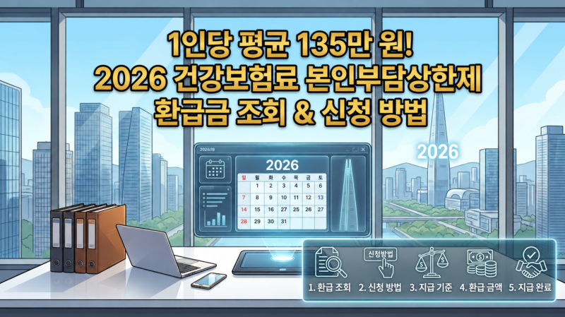 1인당 평균 135만 원! 2026 건강보험료 본인부담상한제 환급금 조회 & 신청 방법