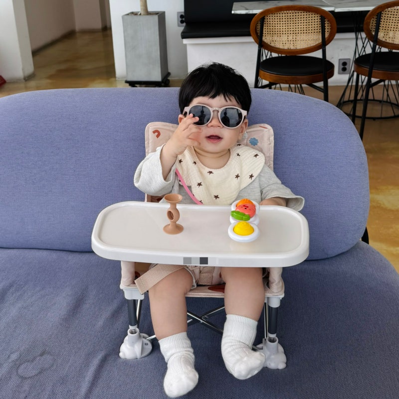 외출할 때 챙기기 좋은 아가드 부스터의자 휴대용 아기의자