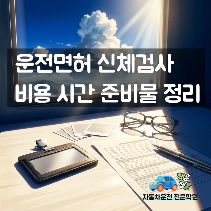 운전면허 신체검사 받는 날, 신분증·사진부터 챙겨야 할 순서