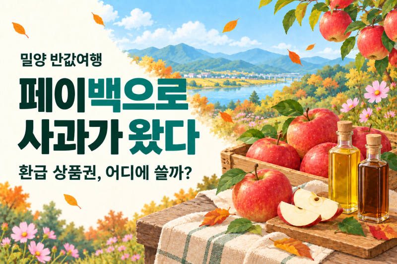밀양 여행 페이백으로 사과가 왔다｜환급 상품권은 어디에 쓸까?