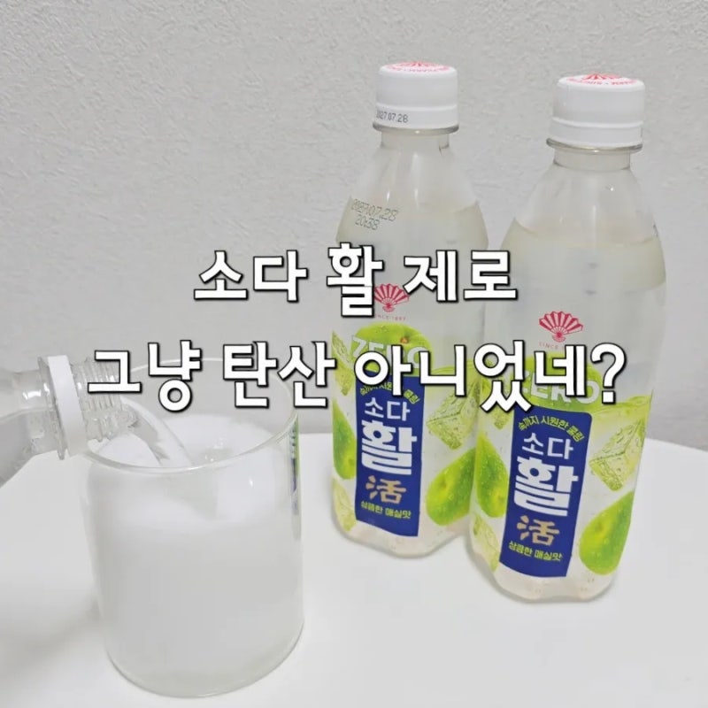 부채표 소다활 제로 내돈내산, 매실맛 직접 마셔본 후기