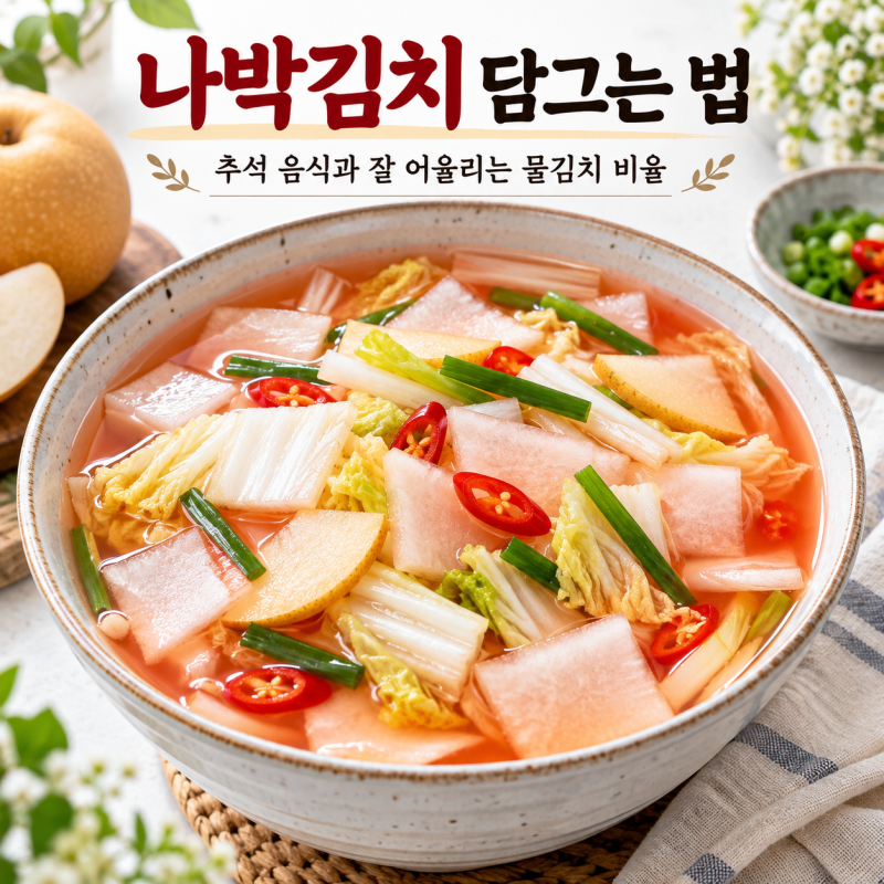 ★ 나박김치 담그는 법, 추석 음식과 잘 어울리는 물김치 비율