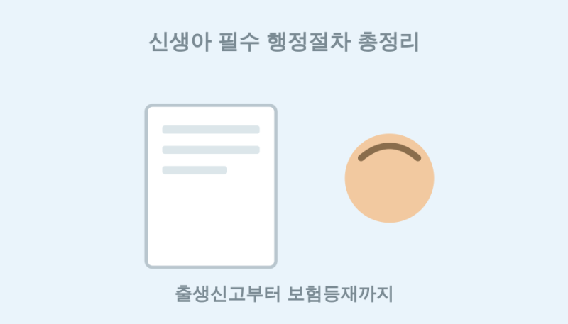 [5탄] 육아 완전정복 — 신생아 필수 행정절차, 출생신고부터 건강보험 등재까지