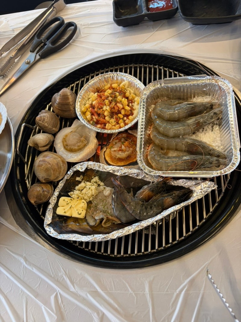 강릉 세인트존스 호텔 근처 맛집 : 경성 조개포차, 조개구이, 오징어순대, 대하구이 2인세트