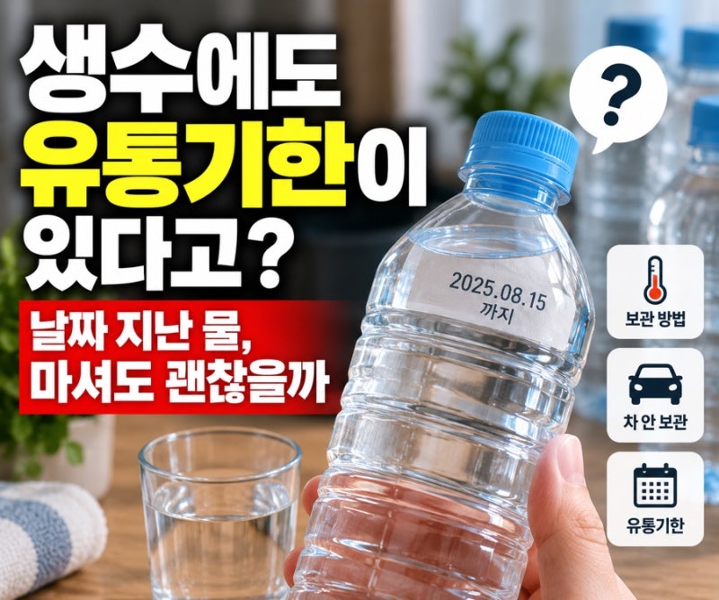 생수에도 유통기한이 있다고? 날짜 지난 물, 마셔도 괜찮을까