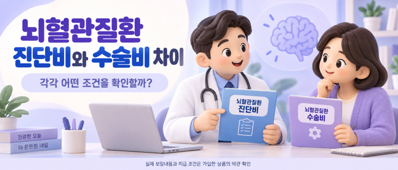 뇌혈관질환 진단비와 수술비 차이｜각각 어떤 조건을 확인할까?