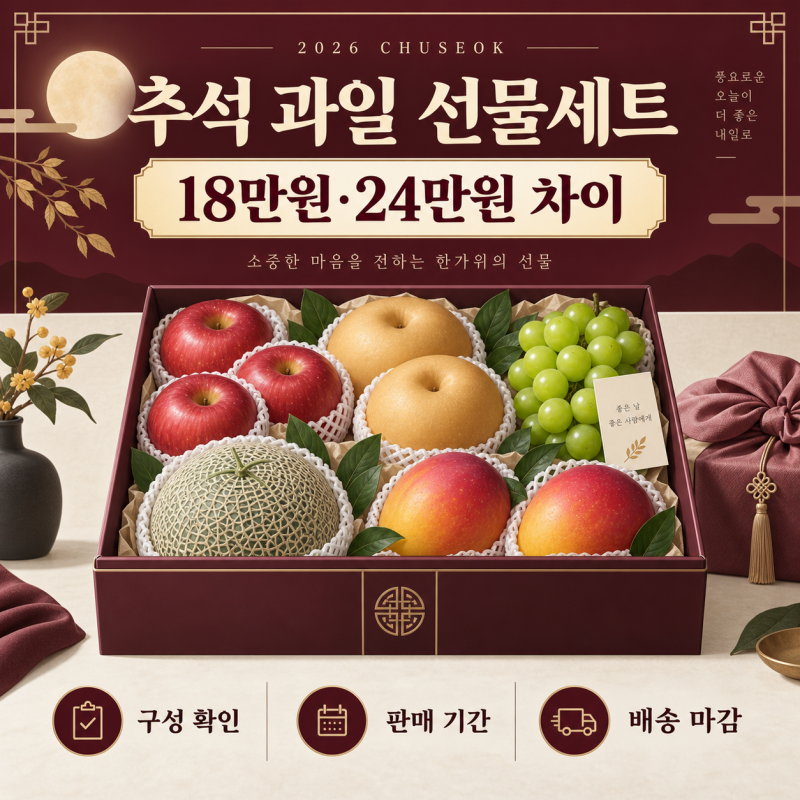 현대백화점 추석 과일 선물세트 가격, 공식 페이지 18만·19만원 왜 다를까?