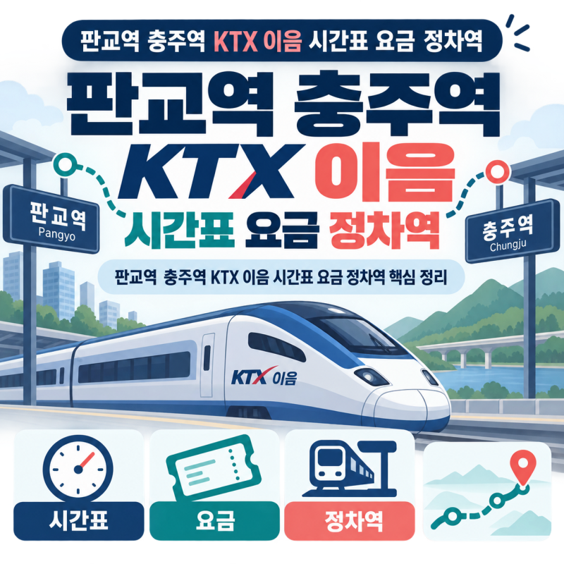 판교역 충주역 KTX 최신 시간표 및 요금까지 총정리