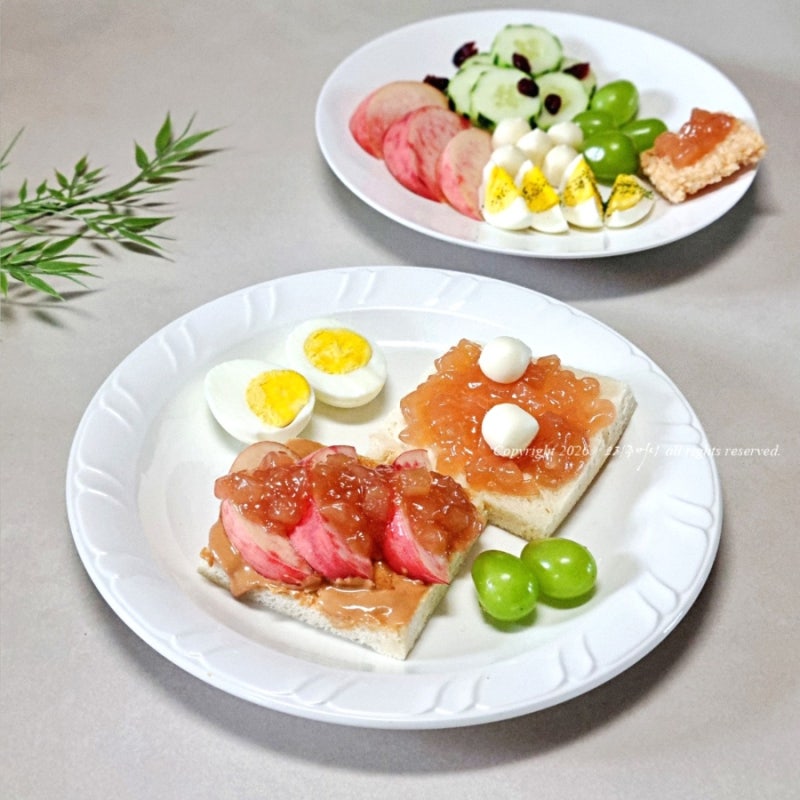 식빵 요리 간식 만들기 땅콩버터 복숭아잼 활용 레시피 브런치 메뉴 추천