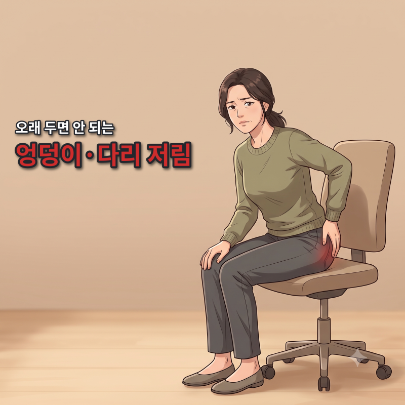 수원 좌골신경통 엉덩이 다리 저림, 오래 두면 안 되는 신호일 수 있어요