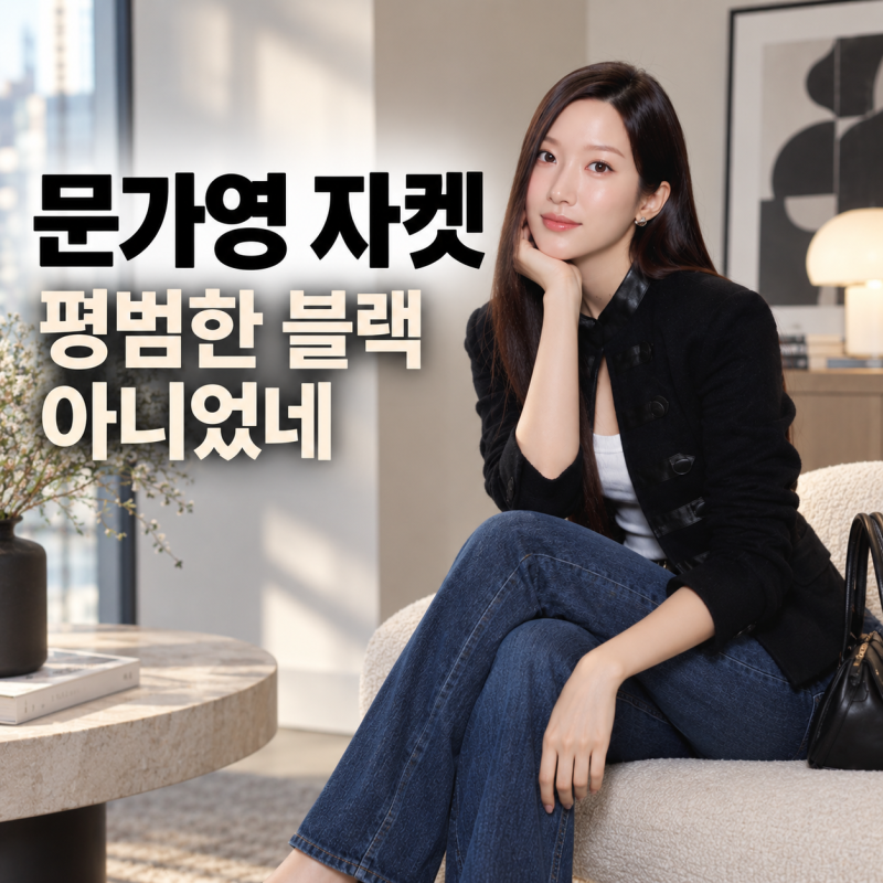 문가영 자켓 평범한 블랙인 줄 알았는데…청바지까지 보니 심상치 않네