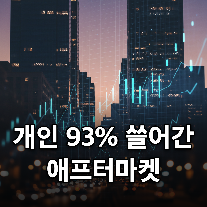 애프터마켓 첫날 1.8조 거래, 개인이 93% 쓸어간 이유