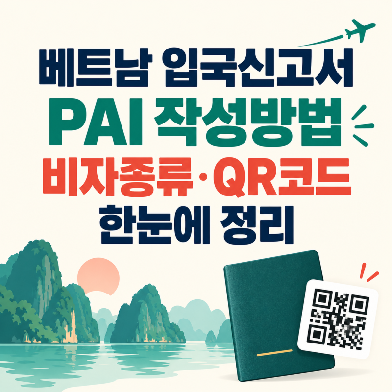 베트남 입국신고서 사이트 및 작성법 총정리 (+ 비자종류와 pai, qr 구분)