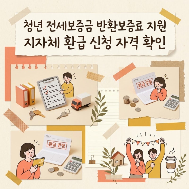 청년 전세보증금 반환보증료 지원 지자체 환급 신청 자격 확인