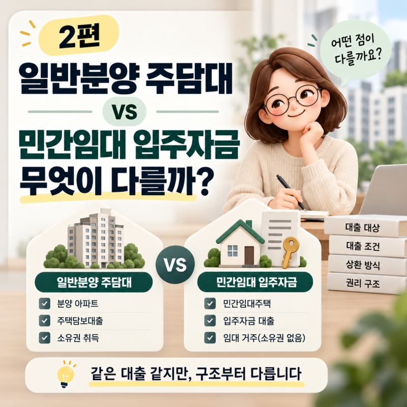 [상도역 엑소디움 알아보기 ②] 일반분양 주담대와 민간임대 입주자금, 무엇이 다를까?