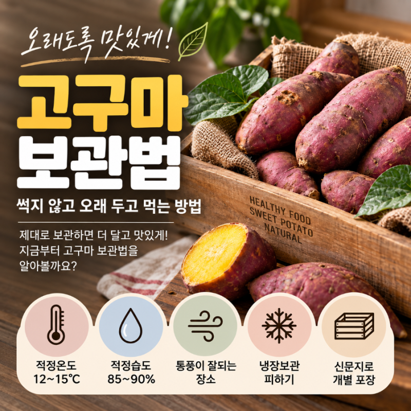 고구마 보관법, 썩지 않고 오래 두고 먹는 방법 총정리