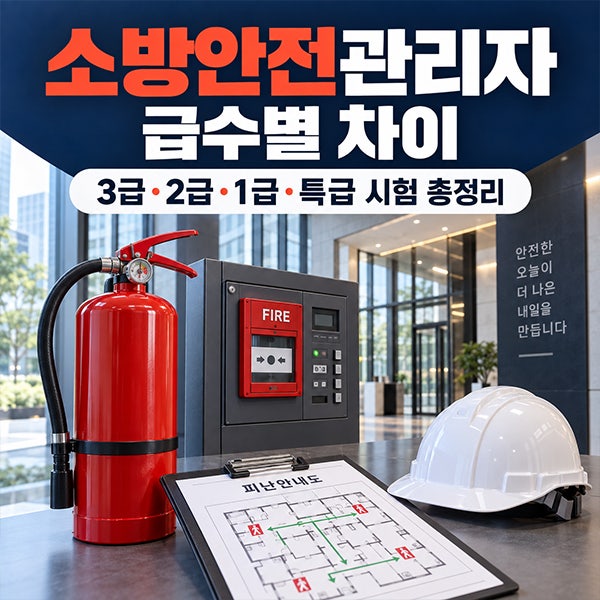 소방안전관리자 급수별 차이 "3급/2급/1급/특급 시험 정리"