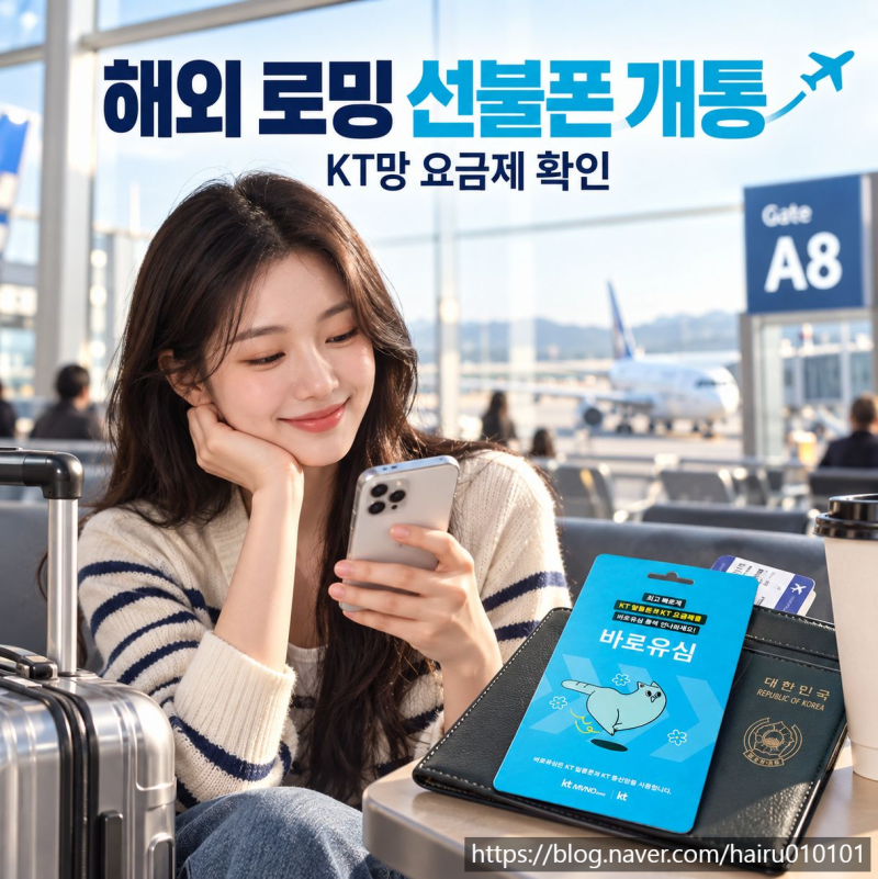 해외 로밍이 필요한 선불폰 개통, KT망 요금제 확인 방법