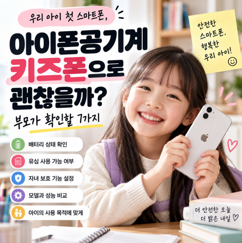 아이폰공기계 키즈폰으로 괜찮을까?부모가 확인할 7가지