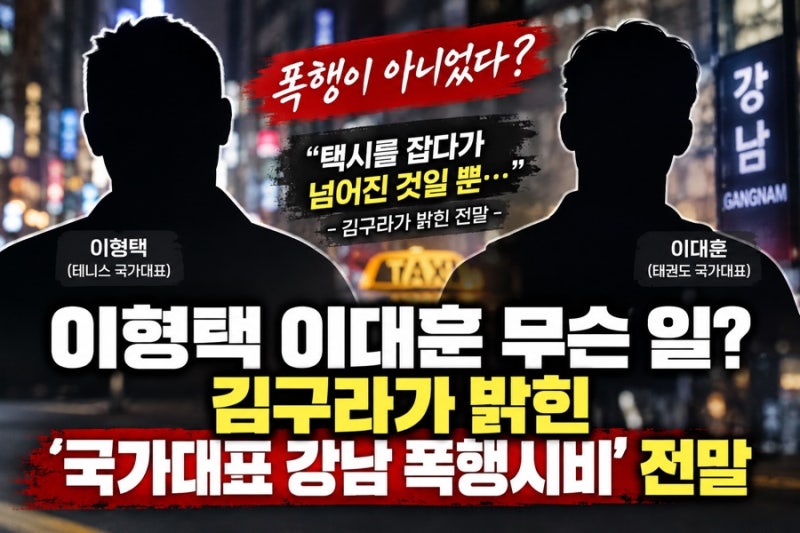 이형택 이대훈 무슨 일? 김구라가 밝힌 국가대표 강남 폭행시비 전말