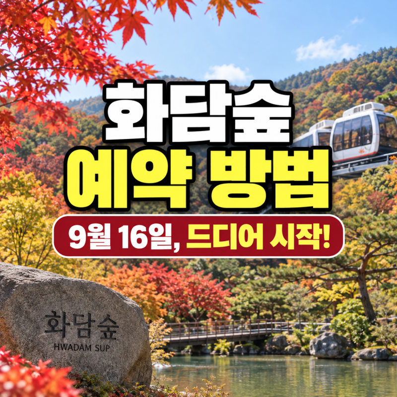 화담숲 예약 방법, 2026 단풍 입장권·모노레일 예약시간 확인