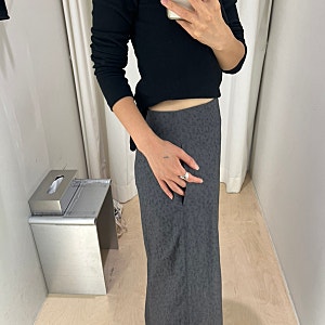아모멘토 한남쇼룸  Floral pencil skirt 착샷 후기