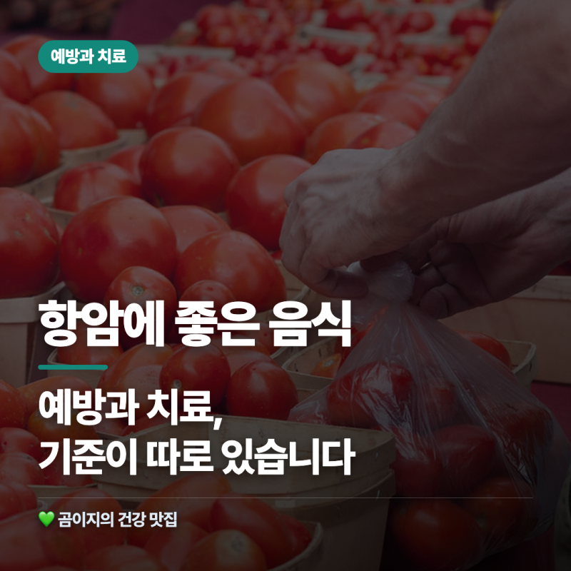 항암에 좋은 음식, 국민 암예방 수칙과 치료 중 단백질 챙기는 법