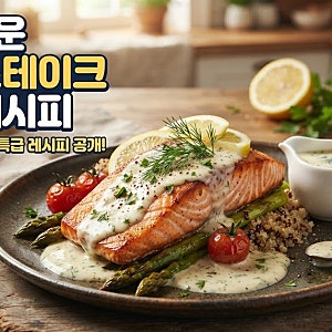 부드러운 연어 스테이크 소스 레시피