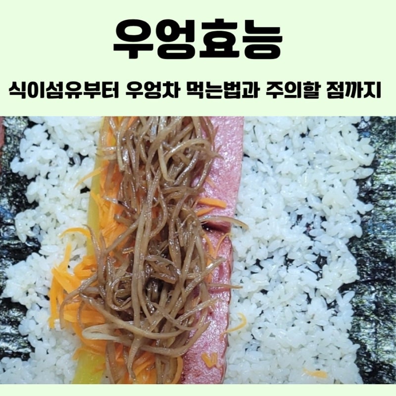 우엉효능, 식이섬유부터 우엉차 먹는법과 주의할 점까지