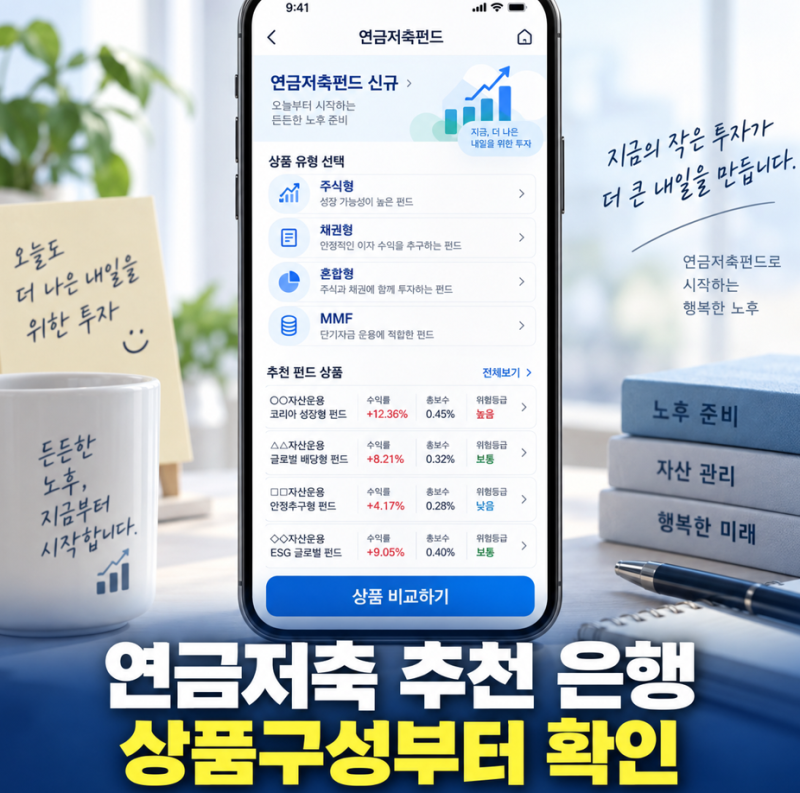 개인연금저축 추천 은행 어디가 괜찮을까