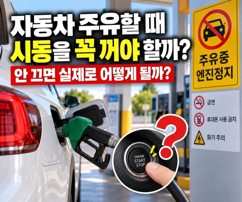 자동차 주유할 때 시동을 꼭 꺼야 할까? 안 끄면 실제로 어떻게 될까?
