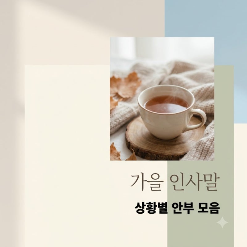 가을 인사말 모음 9월 상황별 안부 문구 카톡 메시지 총정리