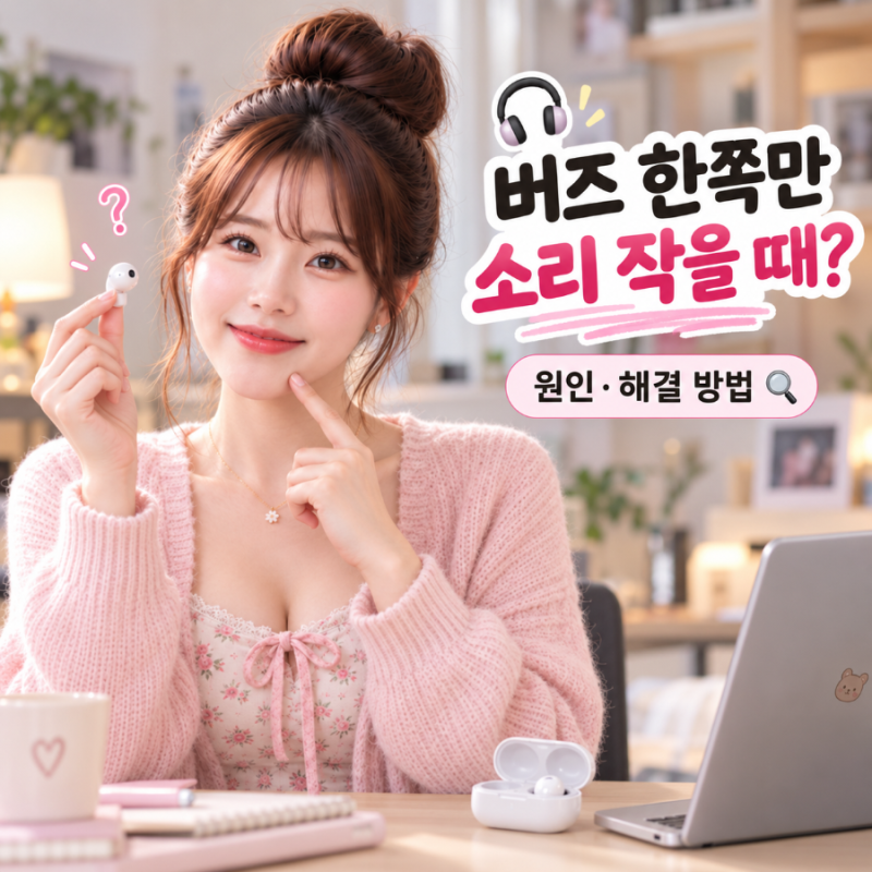 갤럭시 버즈 한쪽만 소리가 작을 때? 원인부터 해결 방법까지