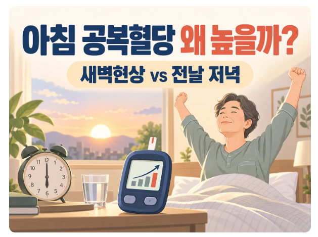 공복혈당이 아침에만 높은 이유, 새벽현상일까 전날 저녁 때문일까?