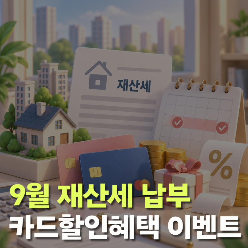 재산세 9월 납부 기간 카드 할인 혜택 이벤트, 직접 찾아보니
