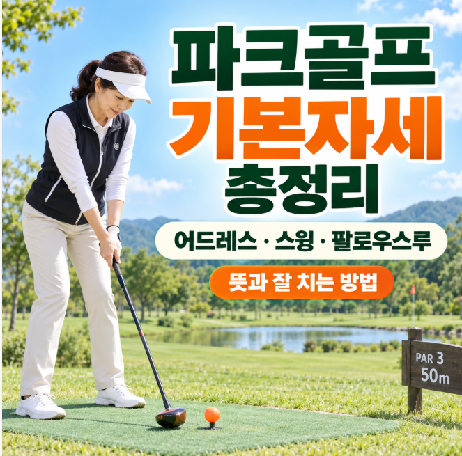 파크골프 기본자세 총정리｜어드레스·스윙·팔로우스루 뜻과 잘 치는 방법