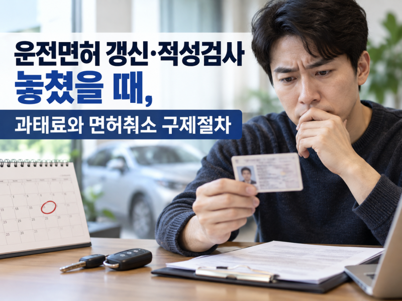 운전면허 갱신·적성검사 놓쳤을 때, 과태료와 면허취소 구제절차
