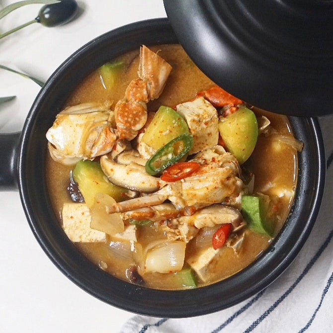 냉동 꽃게 요리 고민될 때 딱! 꽃게 된장찌개 레시피