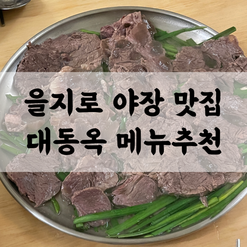 을지로 맛집 대동옥 을지로본점 | 가을 야장 육사시미 한우수육전골