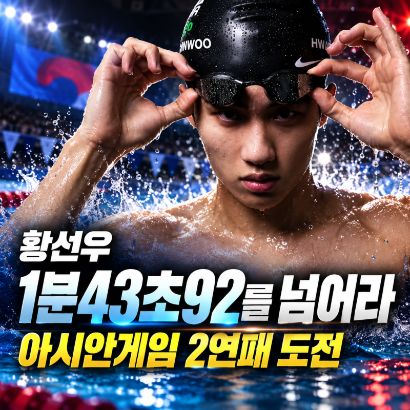 황선우 아시안게임 경기 일정·출전 종목｜자유형 200m 2연패와 아시아 신기록 도전