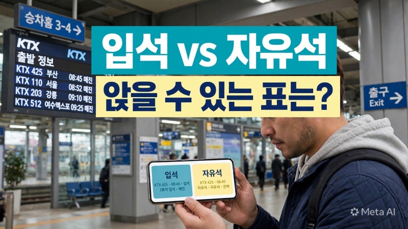 KTX 입석·자유석 차이 총정리｜매진일 때 예매·좌석·이용방법