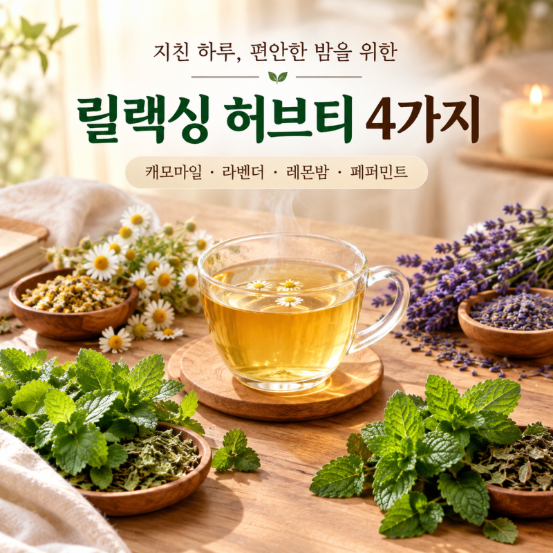 카페인 없는 허브차 추천! 심신안정·숙면에 도움되는 허브티 4가지