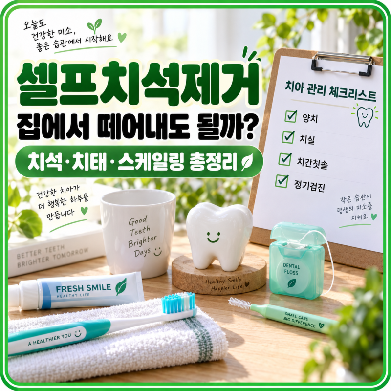 셀프치석제거 방법, 집에서 해도 될까? 주의사항까지 정리