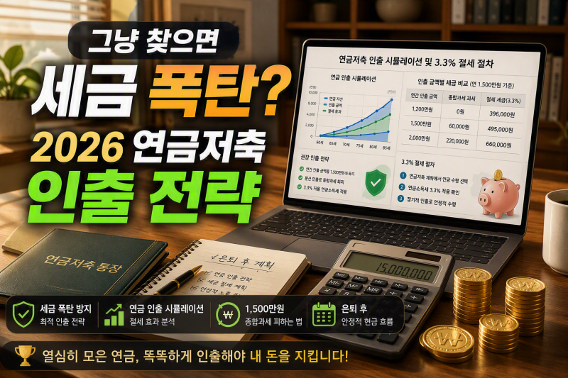 "열심히 모은 연금저축, 그냥 찾으면 세금 폭탄?" 2026 은퇴 후 연금저축 인출 전략: 1,500만원 ....