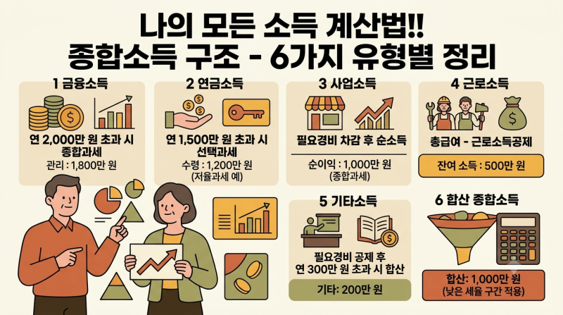 [세금 기준] 나의 모든 소득은 어떻게 계산될까? 종합소득 계산 구조