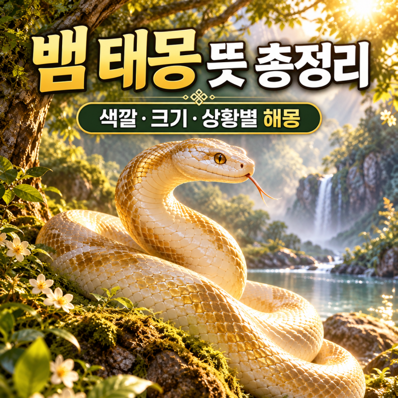 뱀 태몽 뜻 총정리, 색깔·크기·상황별 해몽