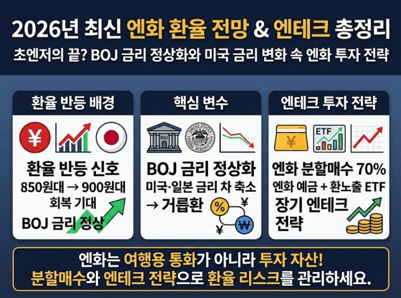 2026년 9월 최신 엔화 환율 전망 총정리 (엔테크 아직 늦지 않았을까?)
