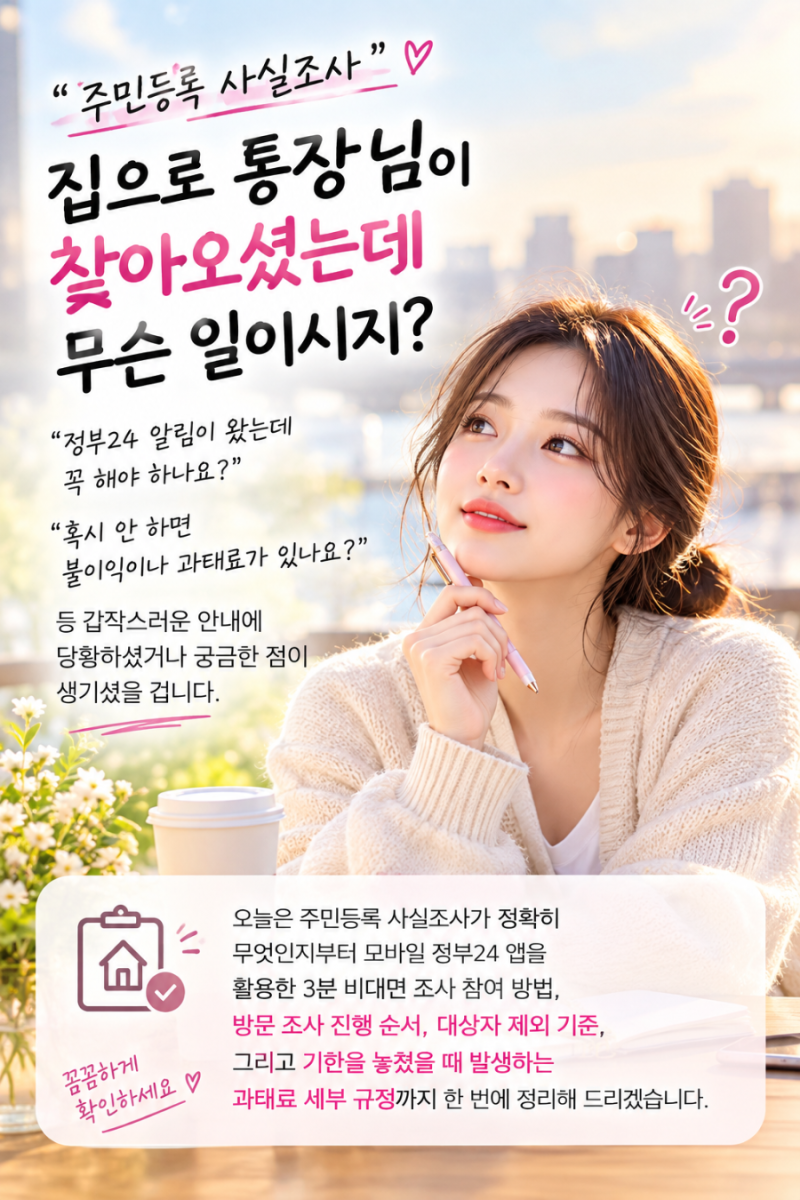 2026 주민등록 사실조사 총정리