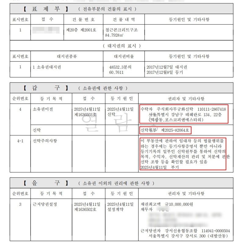그 주택에 신탁등기가 되어 있어요!! 신탁원부발급방법 매매 / 전세계약시 유의사항