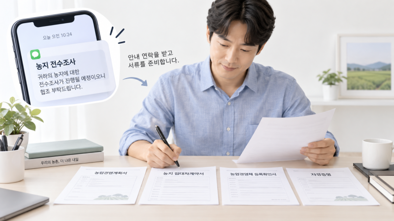 농지전수조사 연락 왔다면 서류부터 만들지 마세요, 대응방법은 따로 있습니다(5편)